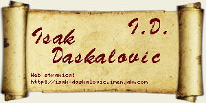 Isak Daskalović vizit kartica